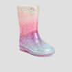 Bottes de pluie à paillettes multicolore fille