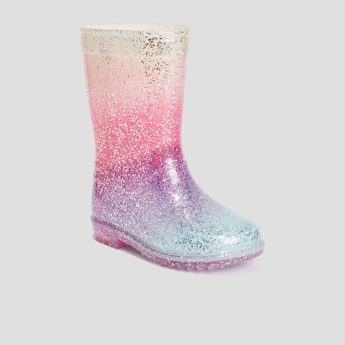 Bottes de pluie à paillettes multicolore fille