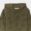 Sweat zippé à capuche coton vert kaki bébé garçon