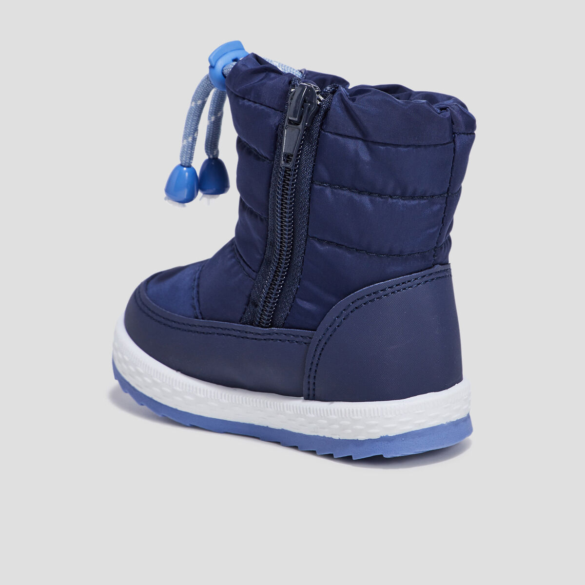 Bottes de neige cordon de resserrage bleu marine bébé garçon