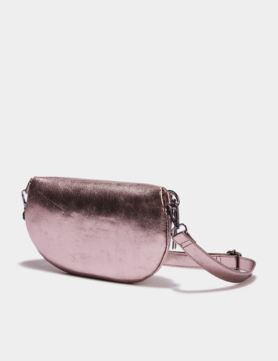 Sac banane arrondi couleur bronze femme