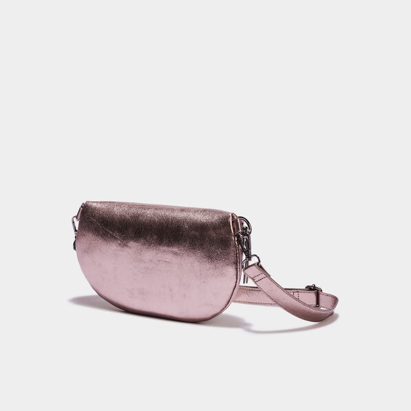 Sac banane arrondi couleur bronze femme