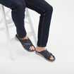 Mules brides croisées bleu homme