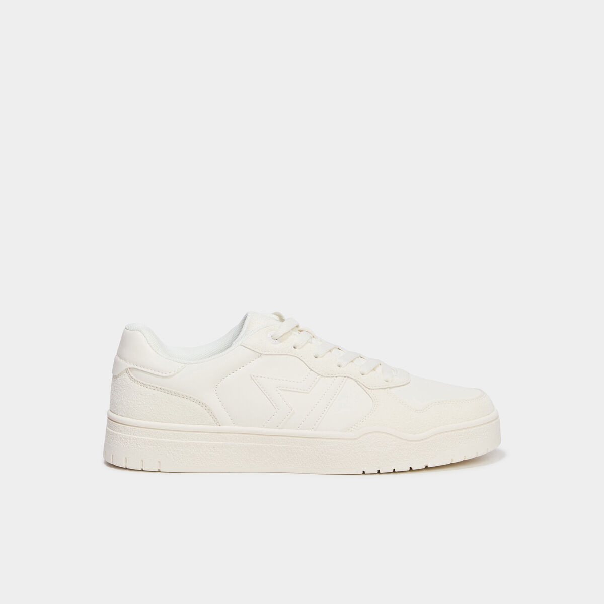 Baskets &agrave; lacets avec semelle &eacute;paisse blanc homme