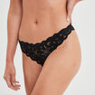Tanga en dentelle noir femme