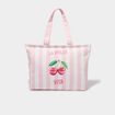 Sac cabas rectangulaire rose pastel femme