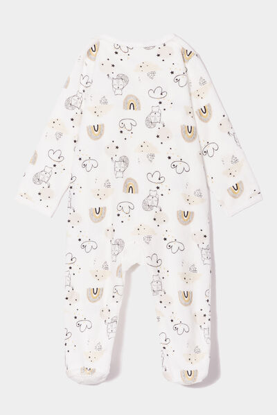 DreamBuy Pyjama bébé zippé - Pyjama bébé en Coton côtelé - Body bébé Doux  et Confortable pour Les 0-3 Ans (0-3 Mois, Blanc) : : Mode