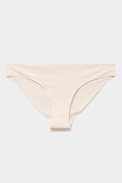 Culotte microfibre sans coutures ivoire femme