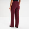 Pantalon droit avec pinces violet foncé femme