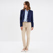 Chemise oversize popeline de coton bleu ciel femme