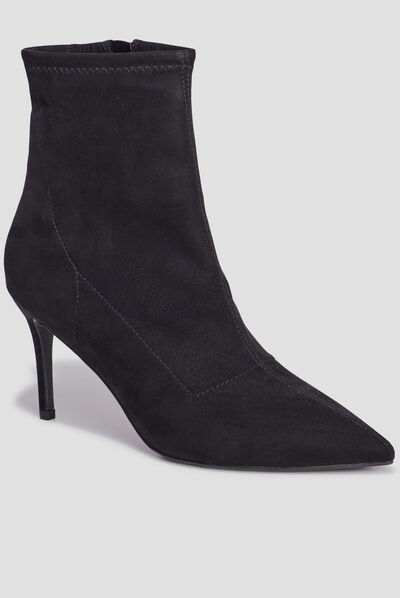 Bottines bouts pointus talons aiguilles noir femme