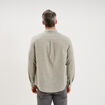 Chemise manches longues coton vert kaki homme