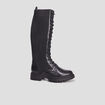 Bottes &agrave; lacets fa&ccedil;on chaussette noir femme