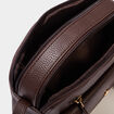 Sac pochette avec poche à rabat marron foncé femme