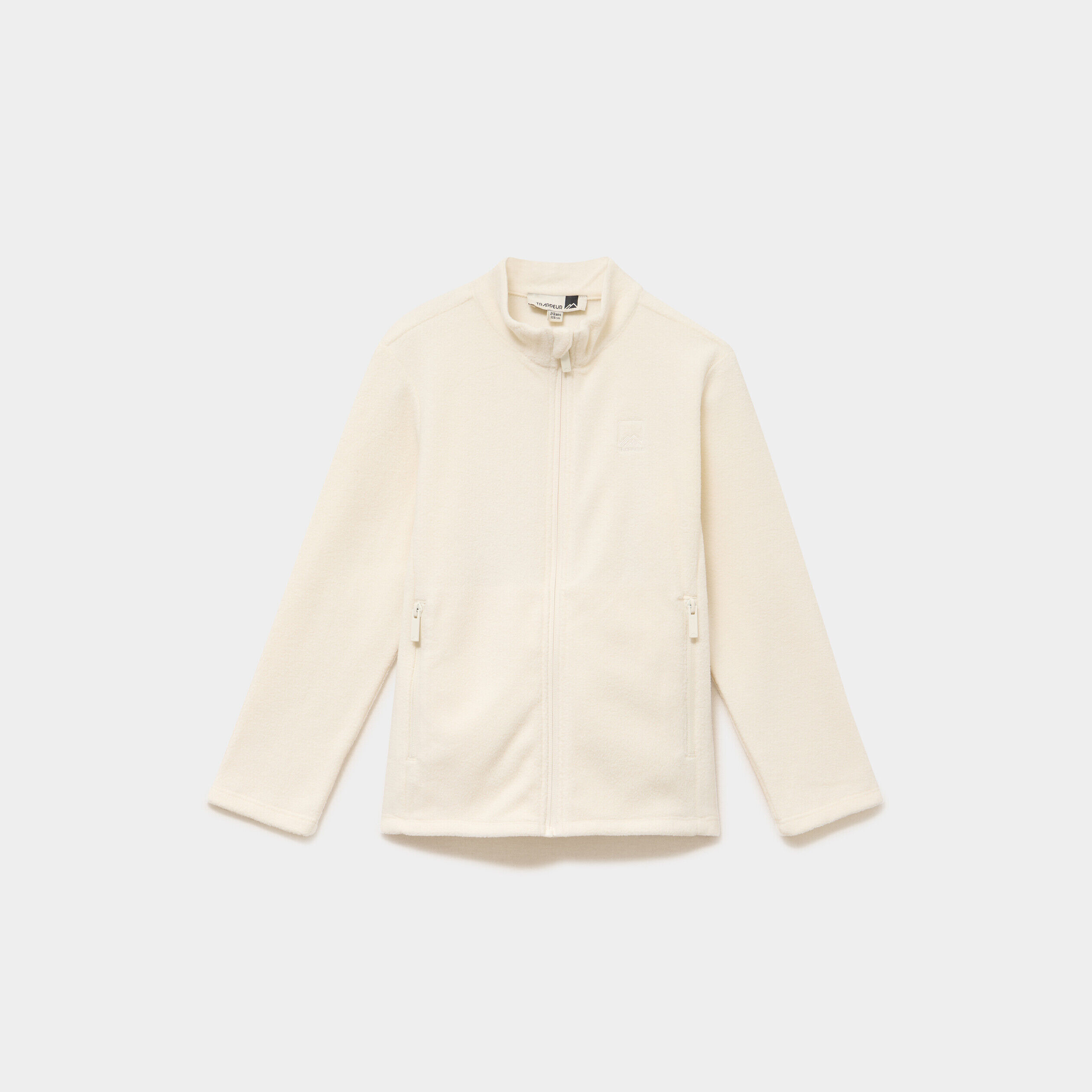 Gilet polaire zippé manches longues blanc mixte TRAPPEUR