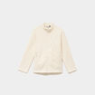 Gilet polaire zipp&eacute; manches longues blanc mixte