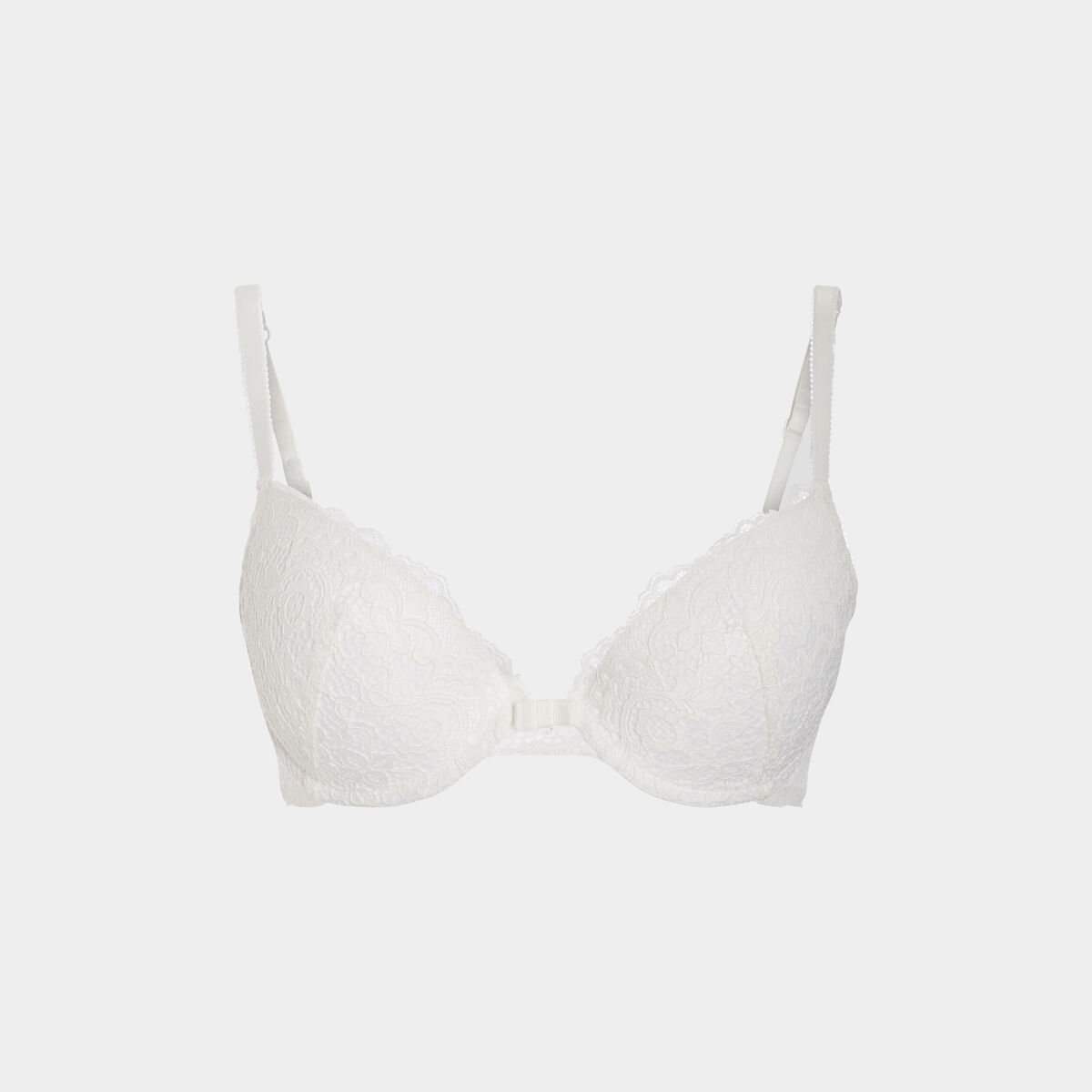 Soutien-gorge en dentelle ampliforme ecru femme