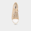 Tennis en toile &agrave; plateforme sable femme