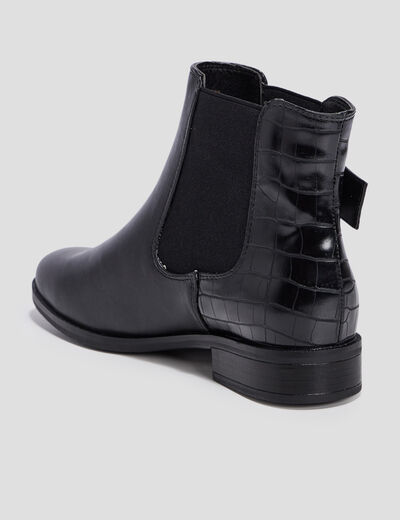 Bottines chelsea plates noir femme