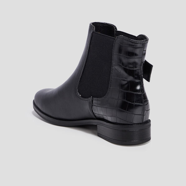 Bottines chelsea plates noir femme