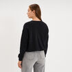 Sweat col rond manches longues noir femme