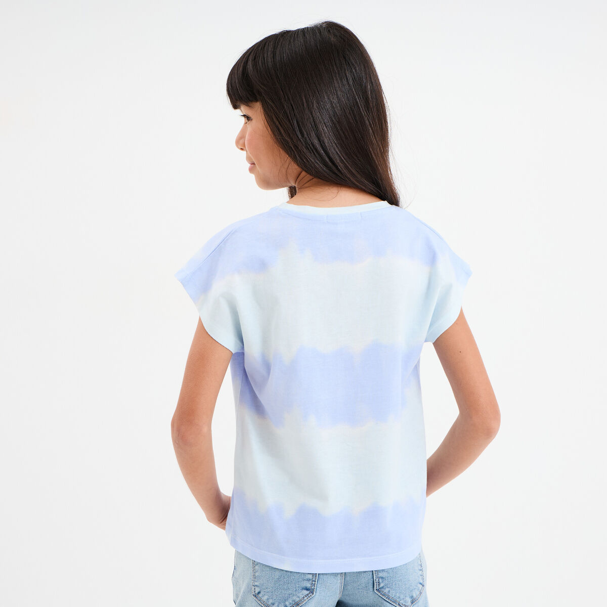 T-shirt manches courtes coton ecru fille