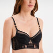 Soutien-gorge bustier dentelle noir femme