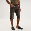 Bermuda short en jean regular denim noir homme