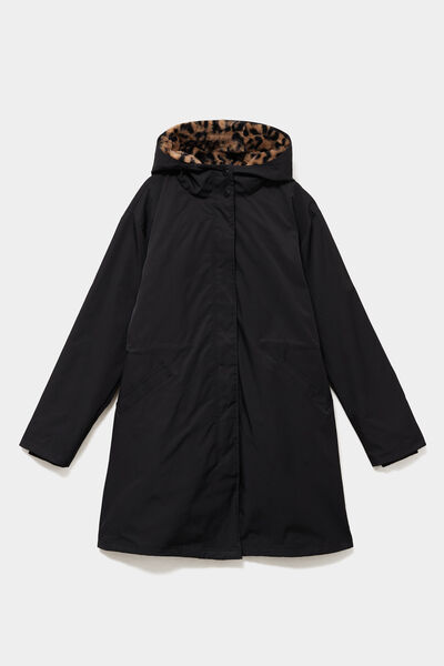 Parka 3-en-1 avec capuche amovible noir femme