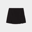 Jupe-short courte droite zipp&eacute;e noir femme