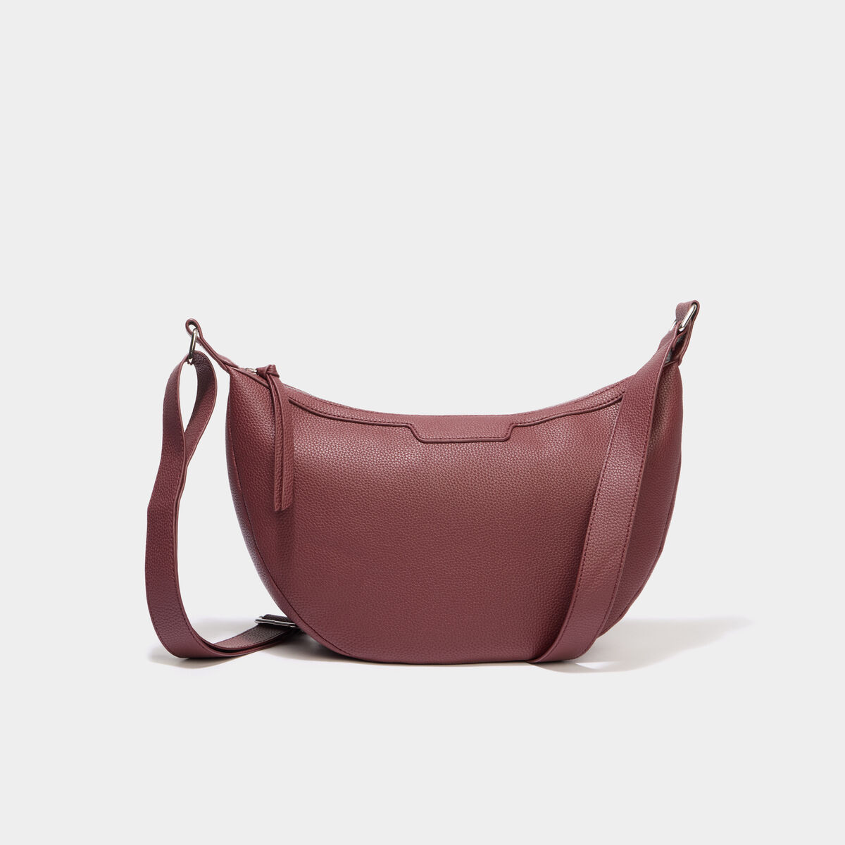 Sac banane zipp&eacute;e bordeaux femme