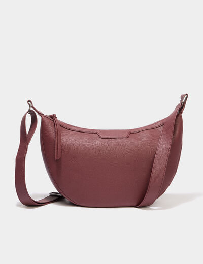 Sac banane zipp&eacute;e bordeaux femme