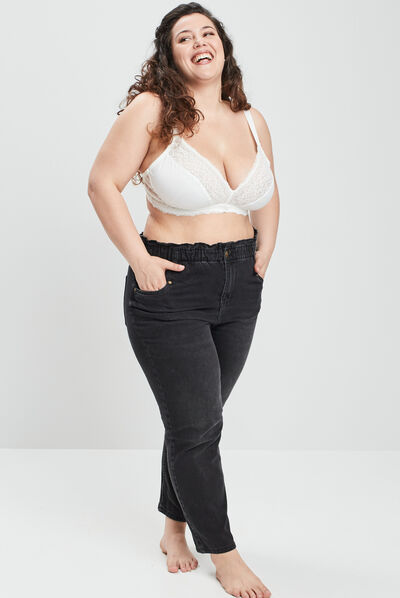 Soutien-gorge triangle blanc femme grande taille