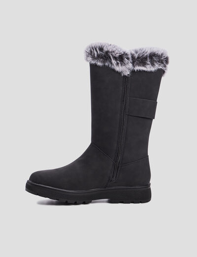 Bottes fourrées noir femme
