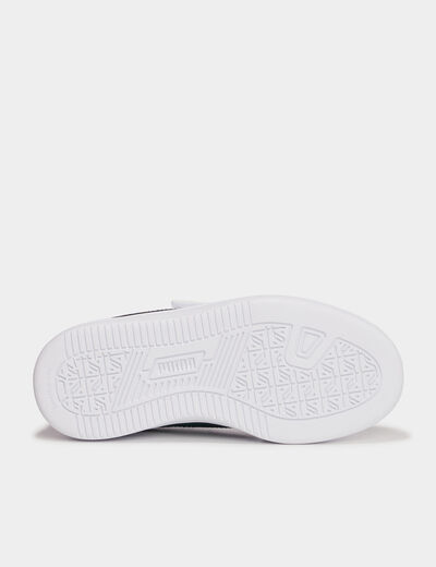 Tennis basses à scratchs Puma Caven blanc garçon