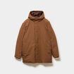 Parka mi-longue &agrave; capuche marron homme
