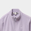Gilet effet polaire zipp&eacute; col montant mauve fille
