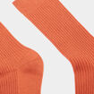 Lot 2 paires chaussettes côtelées orange foncé homme