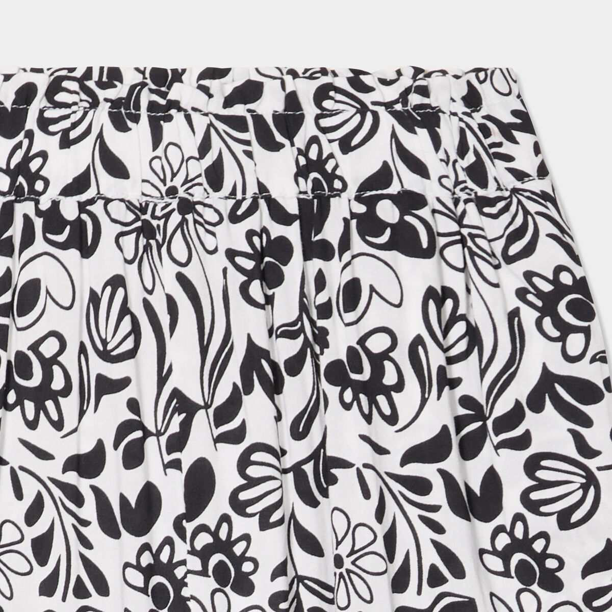 Pantalon fluide taille élastiquée ecru fille