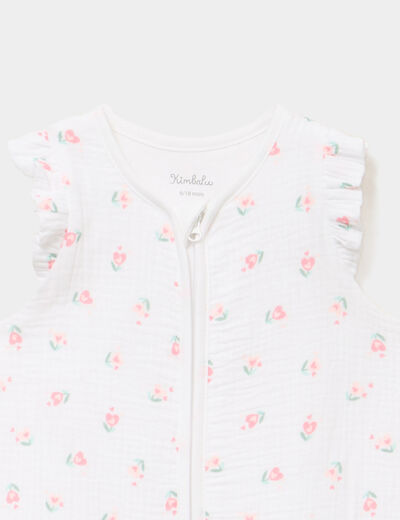 Gigoteuse gaze coton sans manches TOG 1 ecru b&eacute;b&eacute;