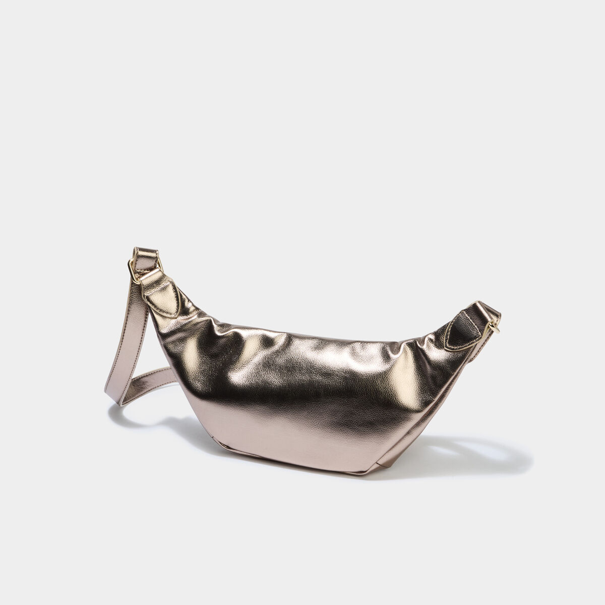 Sac en bandouli&egrave;re couleur or femme