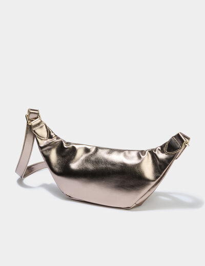 Sac en bandouli&egrave;re couleur or femme