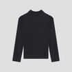 T-shirt col roulé manches longues coton noir fille