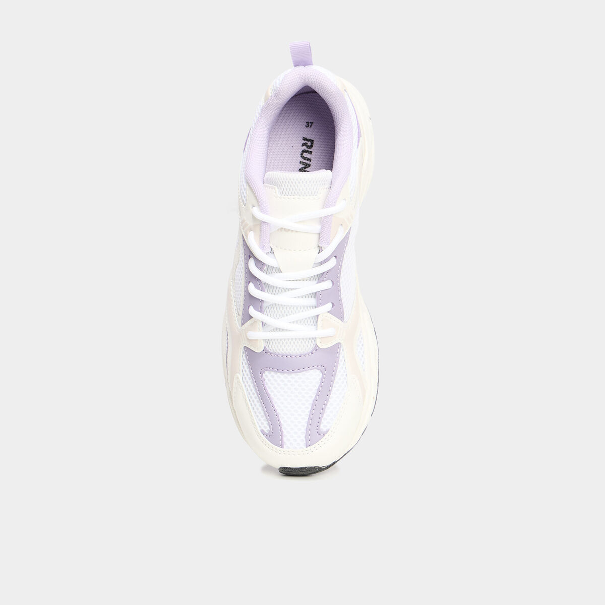 Baskets running &agrave; lacets blanc fille