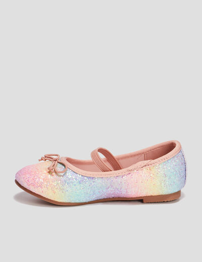 Ballerines à paillettes multicolore fille