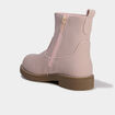 Bottines fourr&eacute;es plates rose fille