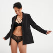 Soutien-gorge push up dentelle et laçage noir femme