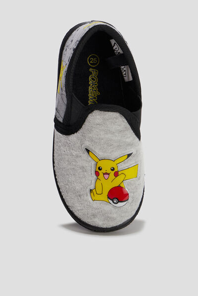 Chaussons sans-gêne Pokémon gris garçon