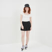 T-shirt cropped encolure carrée Creeks blanc femme