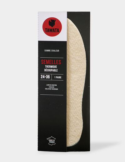 Semelles thermique d&eacute;coupable Tawata sable mixte